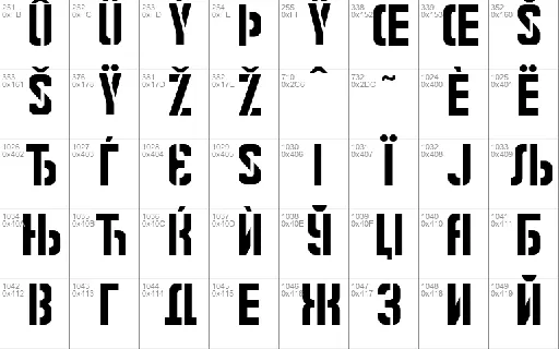 Sowjetschablone font