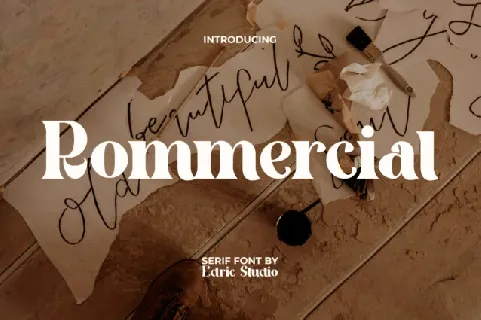 Rommercial font