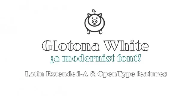 Glotona White font