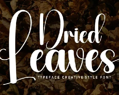 Dried Leaves Display Typeface font