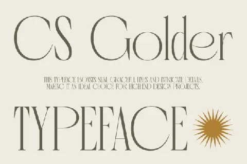 CS Golder font