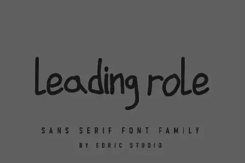 Leading Role Demo font