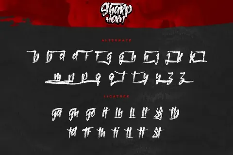 SharpHorn Demo font