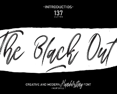 The Black Out font