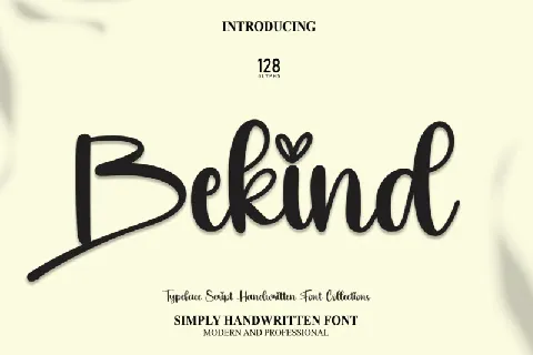 Bekind Script font