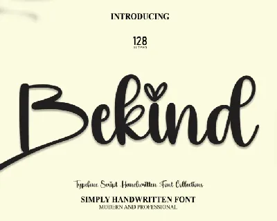 Bekind Script font