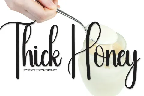 Thick Honey Script font