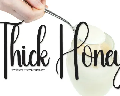 Thick Honey Script font