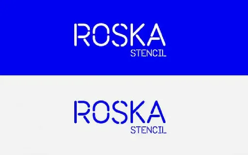 Roska – Stencil font