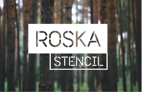 Roska – Stencil font