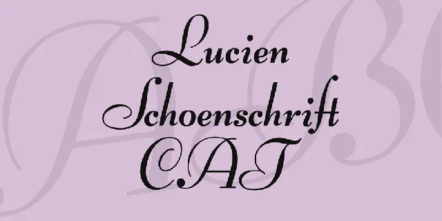 Lucien Schoenschrift CAT font