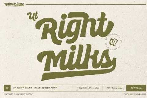 UT Right Milks font