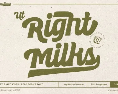 UT Right Milks font