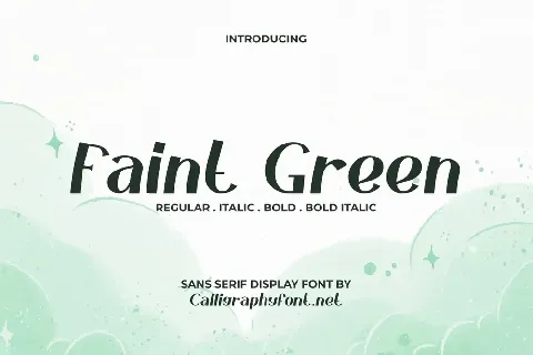 Faint Green Demo font