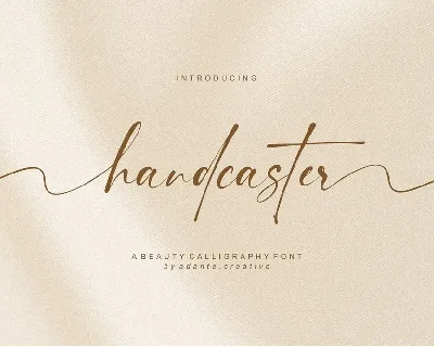 Handcaster font