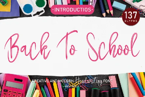 Back To School font