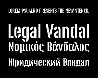 Legal Vandal Stencil font