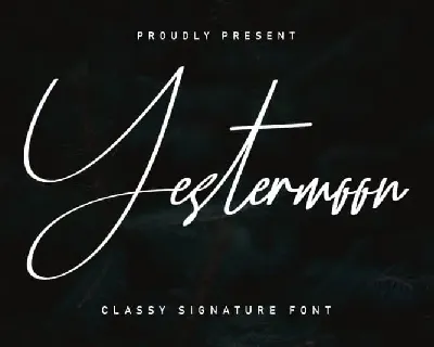 Yestermoon Signature Script font