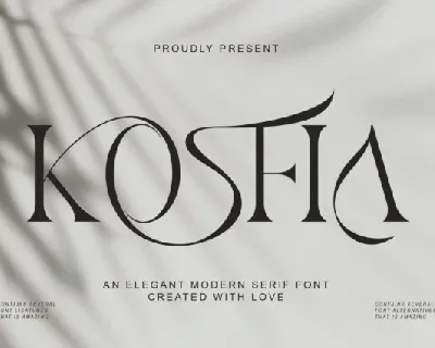 Kosfia font