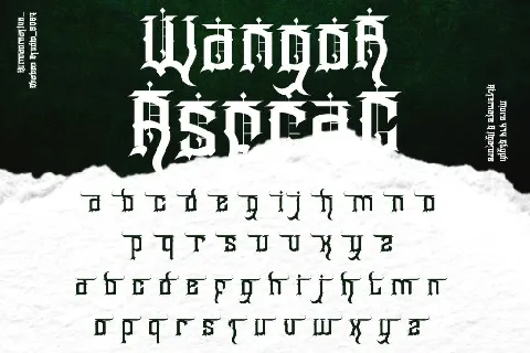 Wangor Asfrac font