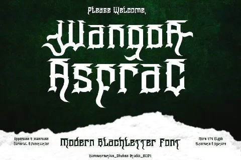 Wangor Asfrac font