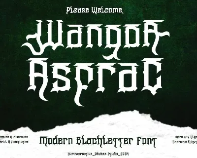 Wangor Asfrac font