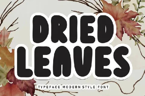 Dried Leaves Display font