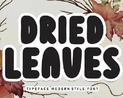 Dried Leaves Display font