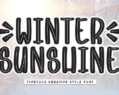 Winter Sunshine Display font