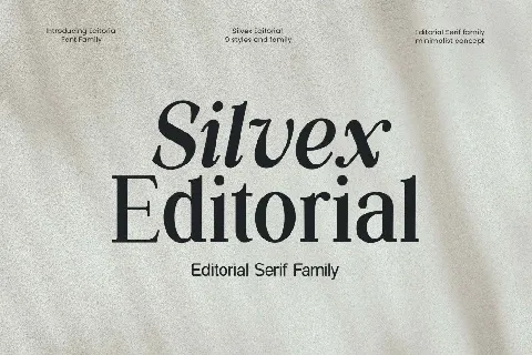 Silvex Editorial font