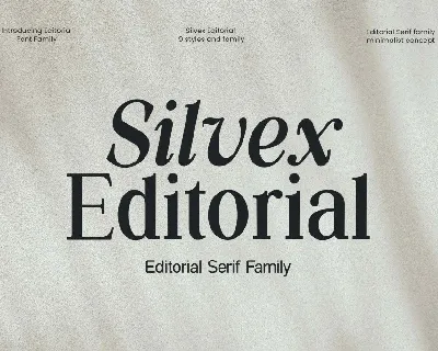 Silvex Editorial font