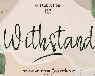 Withstand font