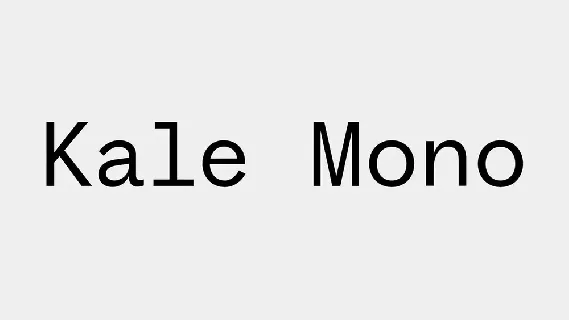 Kale Mono font