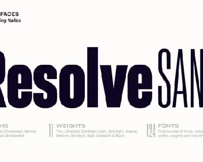 Resolve Sans Serif Demo font