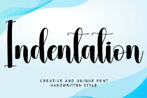 Indentation Script font