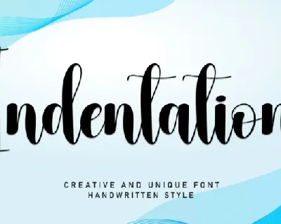 Indentation Script font