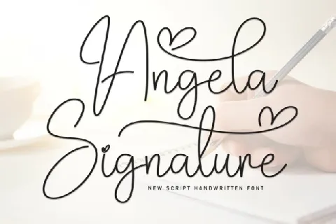 Angela Signature font