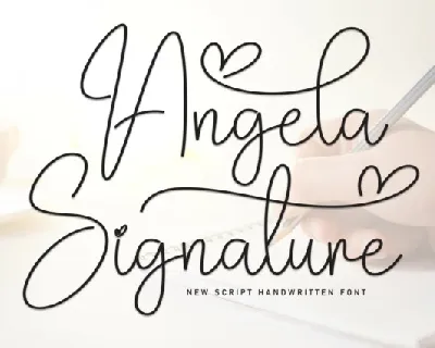 Angela Signature font