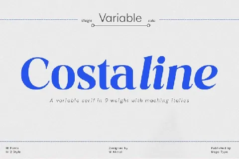 Costaline Family font