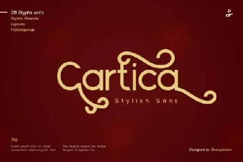 Cartica Sans Serif font