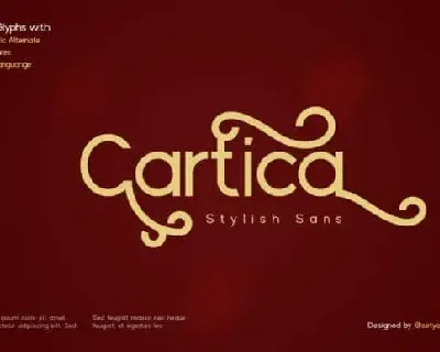 Cartica Sans Serif font