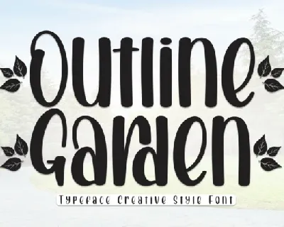 Outline Garden Display font