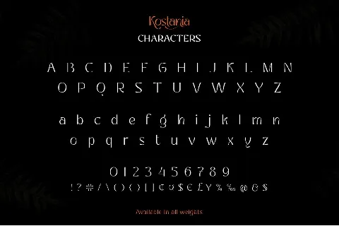 Kostania font