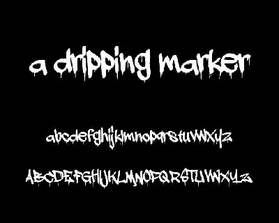 A Dripping Marker font
