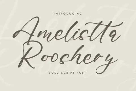 Amelistta Rooshery font