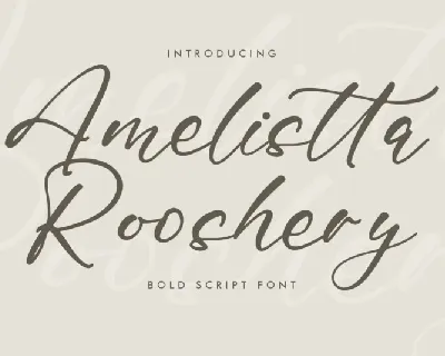 Amelistta Rooshery font