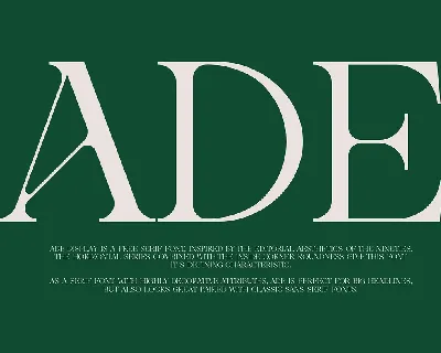 Ade Display font