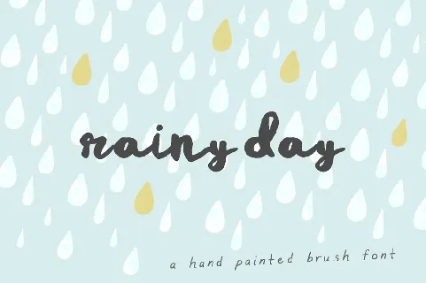 Rainy Day Brush Free font