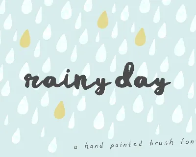 Rainy Day Brush Free font