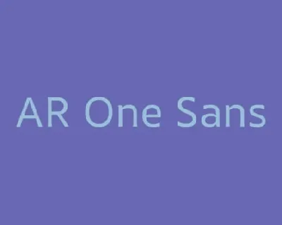 AR One Sans Family font